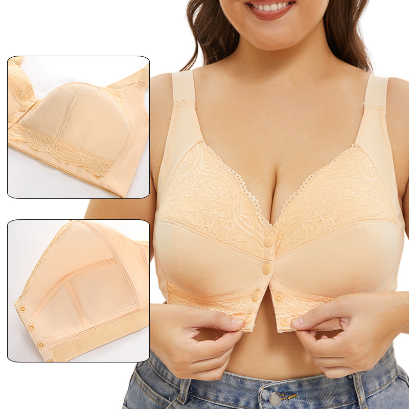 Sheer Bra Lace - A-G ถ้วยผู้หญิง PLUS ขนาด Bra ปิดด้านหน้า