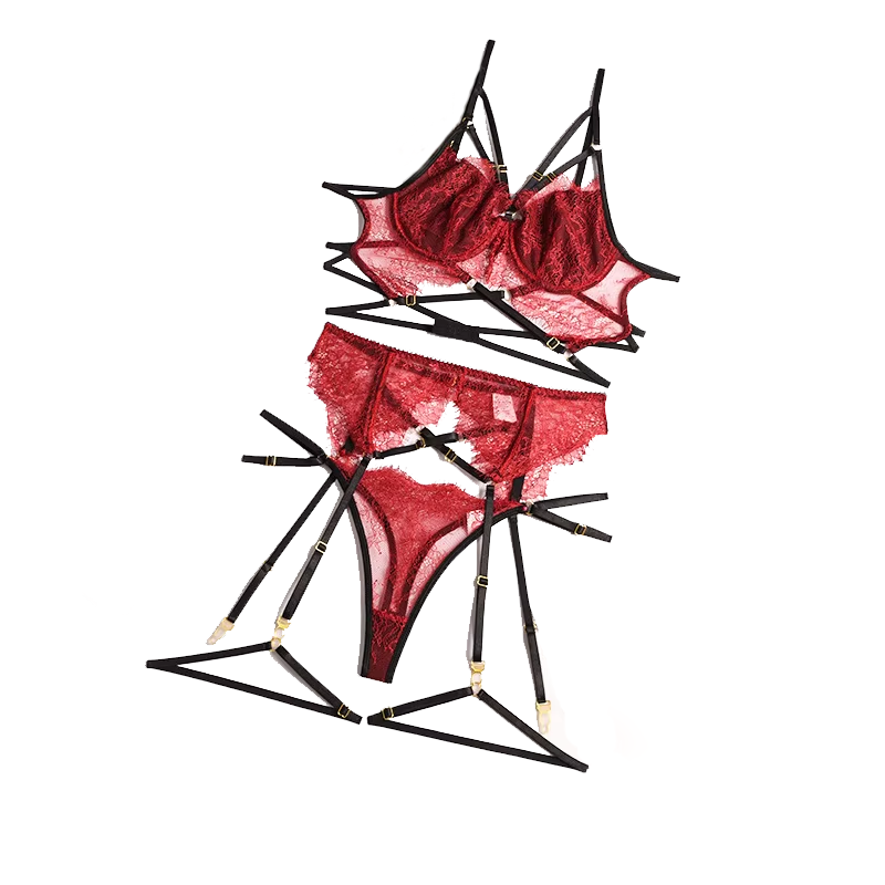 Sheer Bra Lace - ชุดชั้นในลูกไม้เซ็กซี่ชุดชุดชั้นในสายรัดถุงเท้ายาวและถุงน่องเซ็กซี่แบบโปร่งร้อนแรงชุดคอสเพลย์พยาบาล