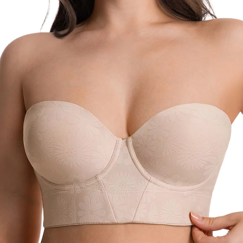 Convertible Bra Multiway - บราไร้สายแบบครึ่งคัพสำหรับผู้หญิง แบบหลายฟังก์ชั่น ป้องกันการเลื่อนหลุด ชุดชั้นในแบบแปลงรูปได้ ไซส์ 75