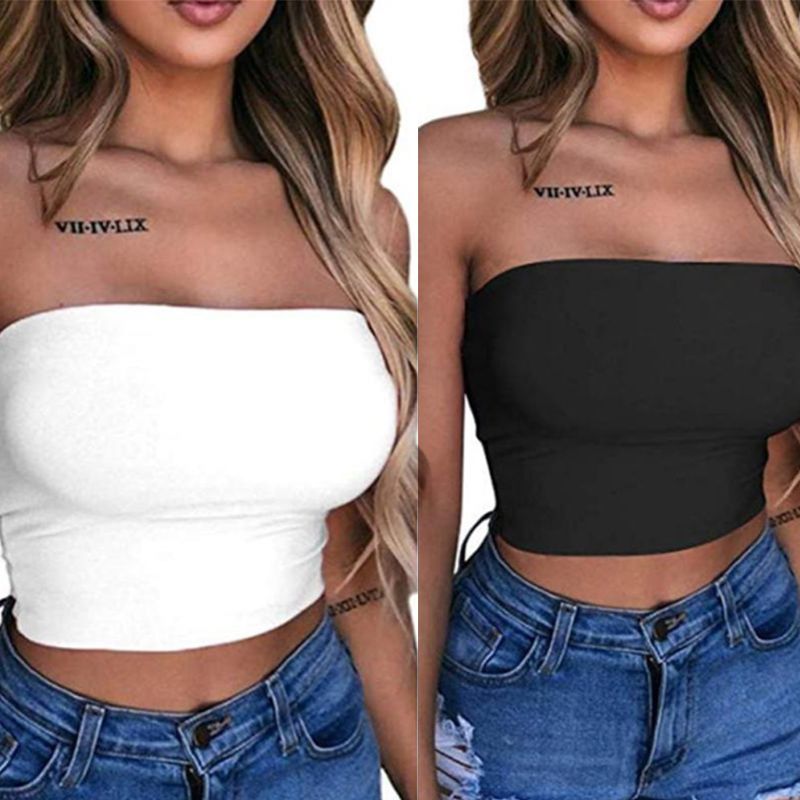 เสื้อเกาะอกเปิดไหล่ไม่มีสายคาด - T Shirt Bra Seamless บทวิจารณ์และราคา