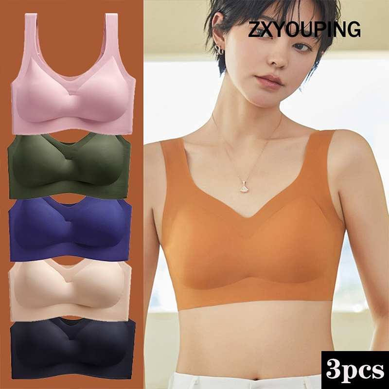 สปอร์ตบราเซ็กซี่3ชิ้นพร้อมแผ่น - Wirefree Bra Comfort บทวิจารณ์และราคา