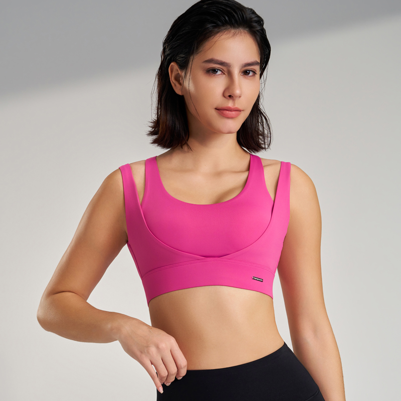 เสื้อกีฬาผู้หญิงยิมเซ็กซี่ชุดช - Sports Bra Racerback บทวิจารณ์และราคา