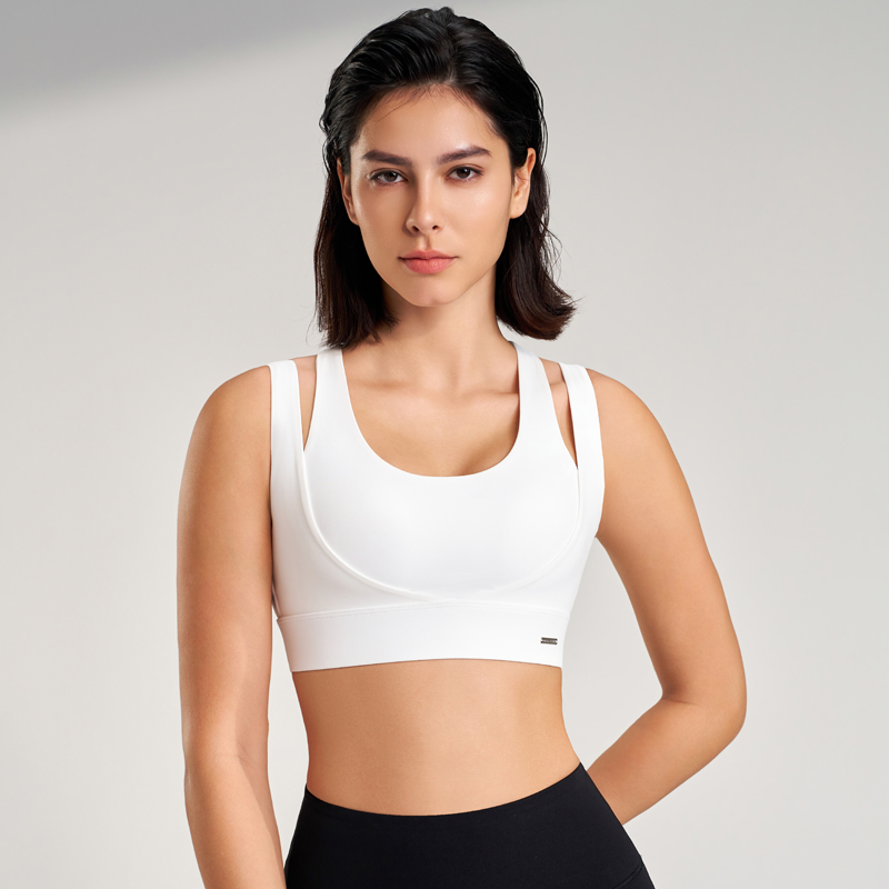 เสื้อกีฬาผู้หญิงยิมเซ็กซี่ชุดช - Sports Bra Racerback บทวิจารณ์และราคา