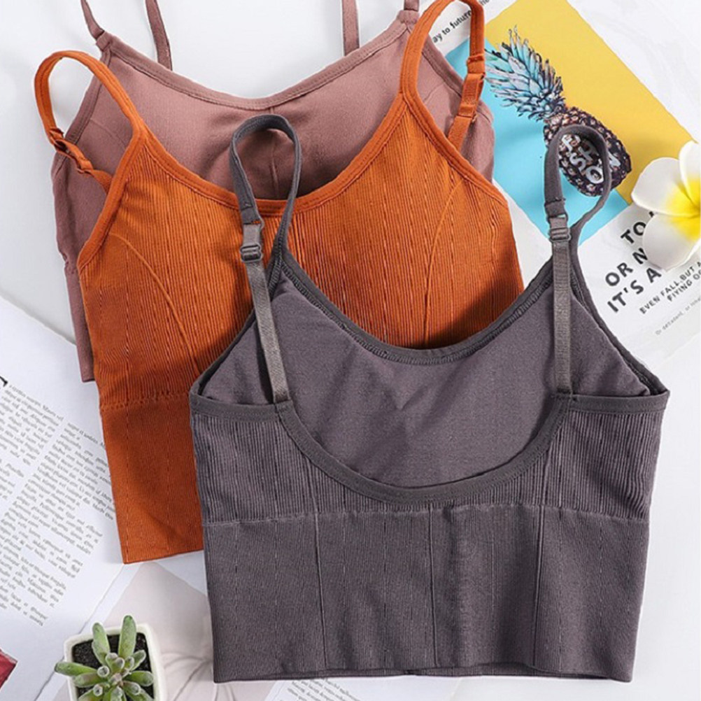 1 ชิ้น บราโยคะไร้สาย ยืดหยุ่น  - Sports Bra Racerback บทวิจารณ์และราคา
